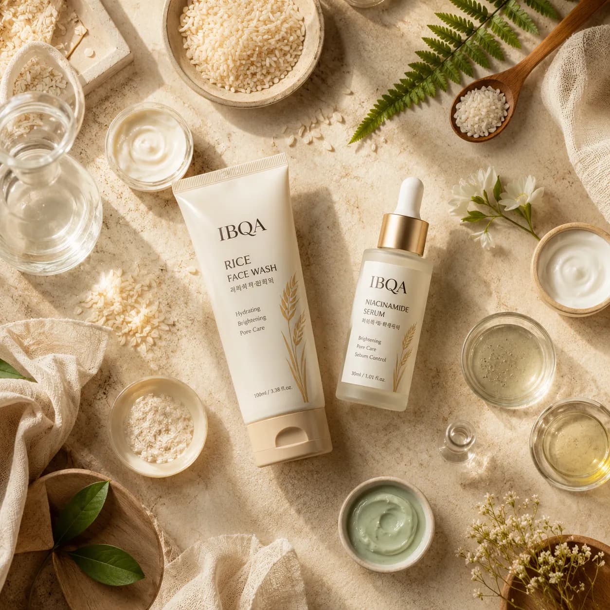 A calm, luxurious skincare ritual